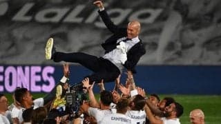 4度宙に舞ったジダン チャンピオンズよりリーガ優勝の方が「間違いなく幸せ」