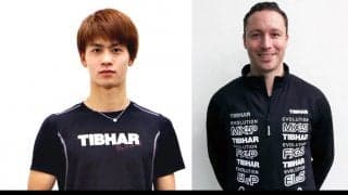 Tリーガー田添響、水谷の元コーチGC氏　独ティバー社のキャンペーンに登場