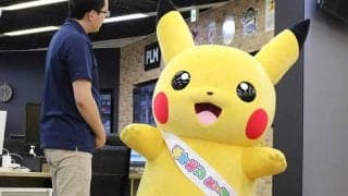 ポケモンとパ・リーグTVの夢コラボが実現　興味津々のピカチュウがオフィスに潜入