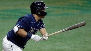 【MLB】筒香嘉智の逆転打でヨッシー出現？　場内に響いたゆるい声に反響「この演出面白い！」