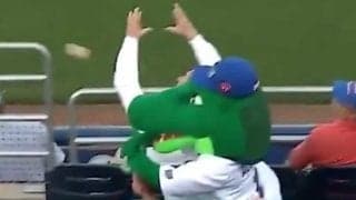 米マスコットと少年の粋な“助け合い”に再脚光　珍場面が100万再生「これは面白い」