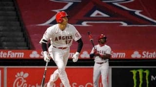 【MLB】大谷翔平、今季1号3ランは“地面スレスレ”打ち　地上約37センチのボールを技あり弾