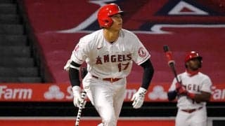 【MLB】大谷翔平、“曲芸撃ち”1号3ランで復調手応え　「上がった瞬間にいくと。打撃の感じはいい」