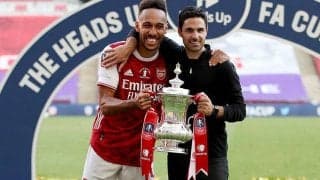 アーセナル指揮官アルテタがFA杯優勝に歓喜！ 去就揺れるオーバの残留にも期待寄せる