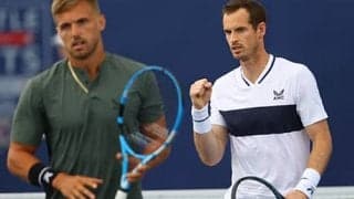  マレー 英エキシビ複で白星 