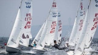 葉山沖、第3回関東470協会フリートレース初日成績