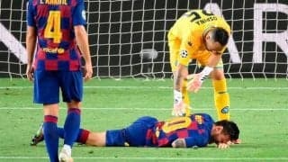 ハードなタックル受けたメッシ、バイエルン戦は問題なし