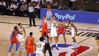 サンズがサンダーに快勝し再開後無敗の6連勝、ブッカーが驚愕のディープスリー含む35得点