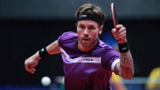 卓球ファンの記憶に残る名プレーヤー・メイス、テニスで勝利し笑顔