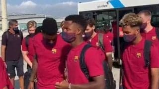 バルサが決戦のためにリスボンに向かう