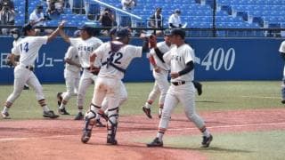 大柿廉太郎の逆転打に中村迅主将のダメ押し打が飛び出し、法政大が逆転勝ちで優勝に王手をかける！【8/16 春季東京六大学野球 法政大学vs慶應義塾大学】