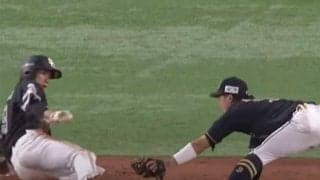 「凄すギータ」「審判ナイス」鷹・柳田のタッチ回避スライディングにファン驚愕