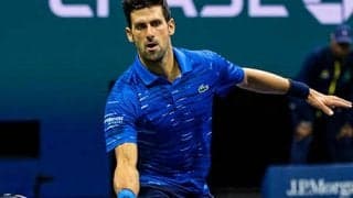  ジョコ 全米OP会場で練習 