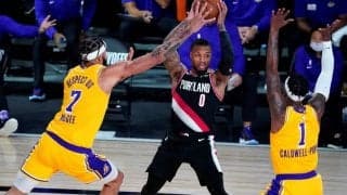 シリーズ初戦でレイカーズを下したリラード「またプレーオフでやり合えてうれしいね」