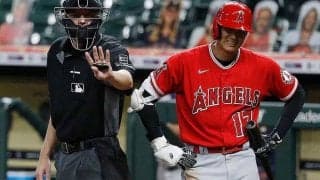 【MLB】「冗談でしょ？」名物実況も呆れた…　大谷翔平への疑惑の“ストライク判定”に物議