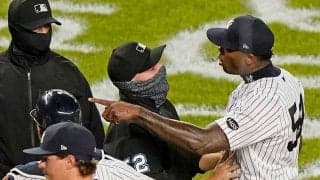 【MLB】頭部への162キロ、人類最速左腕は“故意”否定　あわやのレイズ野手はリベンジ2発