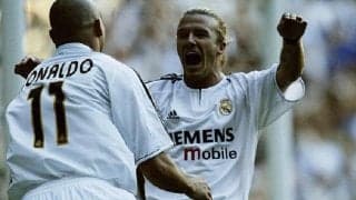 これぞ銀河系！ロナウド＆ラウールのワンツーから、ベッカムが詰める！【チーム・ゴールズ】