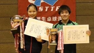 男子は関西大・津村優斗、女子は大阪成蹊大・皆川優香がV＜関西学生卓球選手権＞