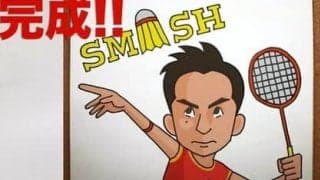 世界ナンバーワン！　桃田賢斗の似顔絵の描き方をやさしく解説