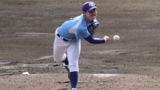【大学野球】ドラフト候補の最速155キロ右腕、日体大・森　9球団の前で気迫の雄叫び投球