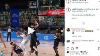 空中で180度クルッ！　驚異の“ノールック回転パス”は「ボディバランスが凄い」【NBAバズ動画解剖】