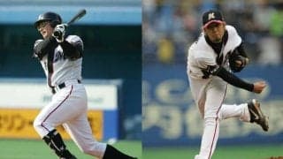 ロッテOB初芝清氏＆小林宏之氏、10・3西武戦で始球式　05年日本一の「誠ユニ」着用