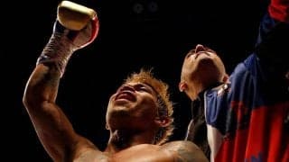 V3カシメロ、勝利後の“片手腕立て伏せ”に米注目「調子に乗ったセレブレーション」