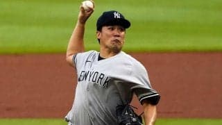 【MLB WCシリーズ】田中将大、初回にいきなり先制点献上…　失点直後に雨のために試合中断