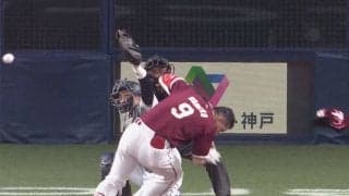 オリックス張奕が危険球退場　145キロ直球が楽天ロメロの頭部に直撃、代走に岡島