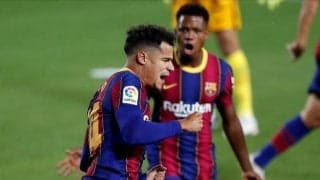 コウチーニョ、バルサ復帰後初ゴールは「妻と3人目の子供に」捧げる