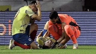 コロンビア代表DFアリアスに悲劇…ベネズエラ戦で左脛が大きく変形する重傷負う…