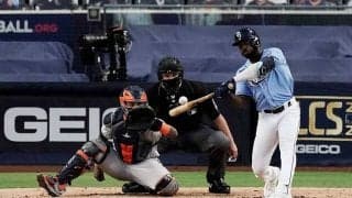 【MLB 優勝決定S】レイズがズニーノの中前適時打で5回を終え2-1でリード　筒香の出番あるか？