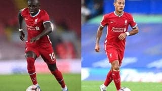 リバプールに朗報!　マネとチアゴがトレーニングに復帰でエバートン戦の出場可能に