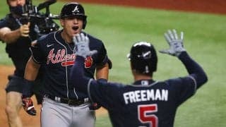 【MLB 優勝決定S】ブレーブス、9回に一発攻勢でドジャースに先勝！　今季初の観客動員で球場に活気