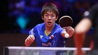 丹羽孝希の棒立ちプレー、松平健太の走り込みショット　ITTF、スーパーブロックを紹介