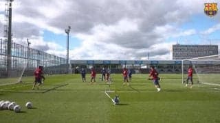 バルセロナの選手たちが特別ルールのサッカーテニスに挑戦!一番うまかったのは…