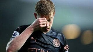 デ・ブライネ、アーセナル戦欠場確実に