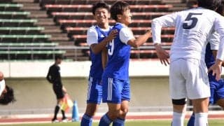 　【サッカー部男子】　ＭＦ渡邉裕の決勝ゴールで、開幕３連勝