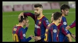 バルサ ピケが1発退場もCL初戦は5ゴールで大勝！