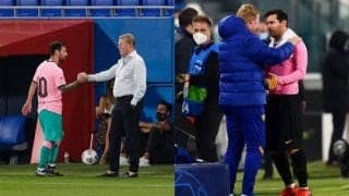 握手からハグへ...クーマン＆メッシの関係はこれまで以上に良好か