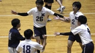 【バレーボール部男子】　大産大にストレート負け