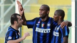 ワンタッチパスの応酬！インテルの鮮やかな連携からエトーがフィニッシュ【チーム・ゴールズ】