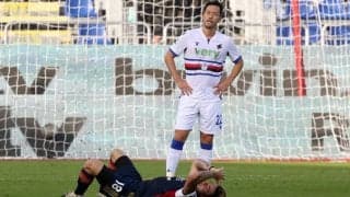 吉田フル出場のサンプドリア、退場者響いて5戦ぶり黒星《セリエA》