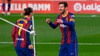 メッシ途中出場から２ゴール バルサが５発大勝でリーグ戦５試合ぶり勝利