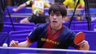 伊藤美誠の練習パートナーも務める坂根翔大、日本卓球リーグデビュー「久々の試合で楽しい」