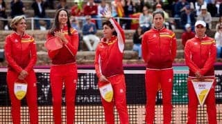 ムグルッサが悪性リンパ腫で闘病中のスアレス ナバロをお見舞い