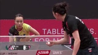 世界ランク2位の伊藤美誠、8ヶ月ぶりの実戦も貫禄勝ち＜卓球 女子W杯＞