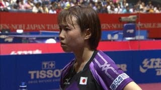 追い込まれて「仏像みたいな顔」になった平野早矢香が奇跡の大逆転！【世界卓球2014】