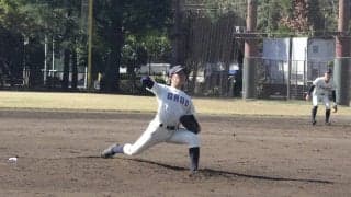 千葉、中川がともに好投、秋季リーグ戦を無敗で終えるー東都学生軟式野球秋季リーグ戦　対神奈川大