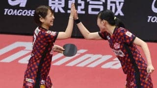 第1マッチは日本生命 前田・赤江ペアが今シーズン初勝利＜Tリーグ女子開幕戦＞